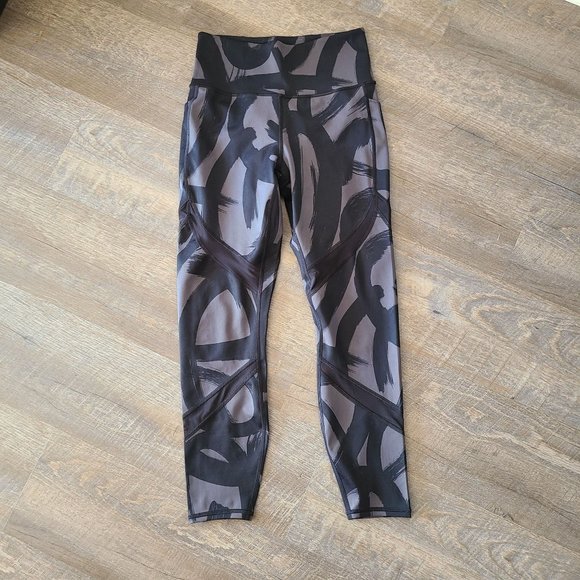 Athleta US Women's Size Small Tenacity 7/8 Tight Leggings Black Gray Athletic - Picture 1 of 11